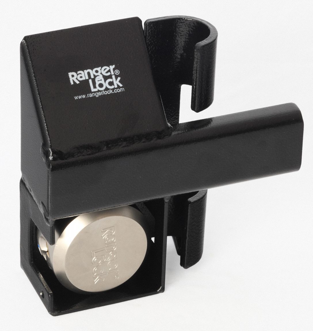 RANGER LOCK Padlock Guard with Lock, Hardened Steel, 9 in, 3 1/2 in, 9