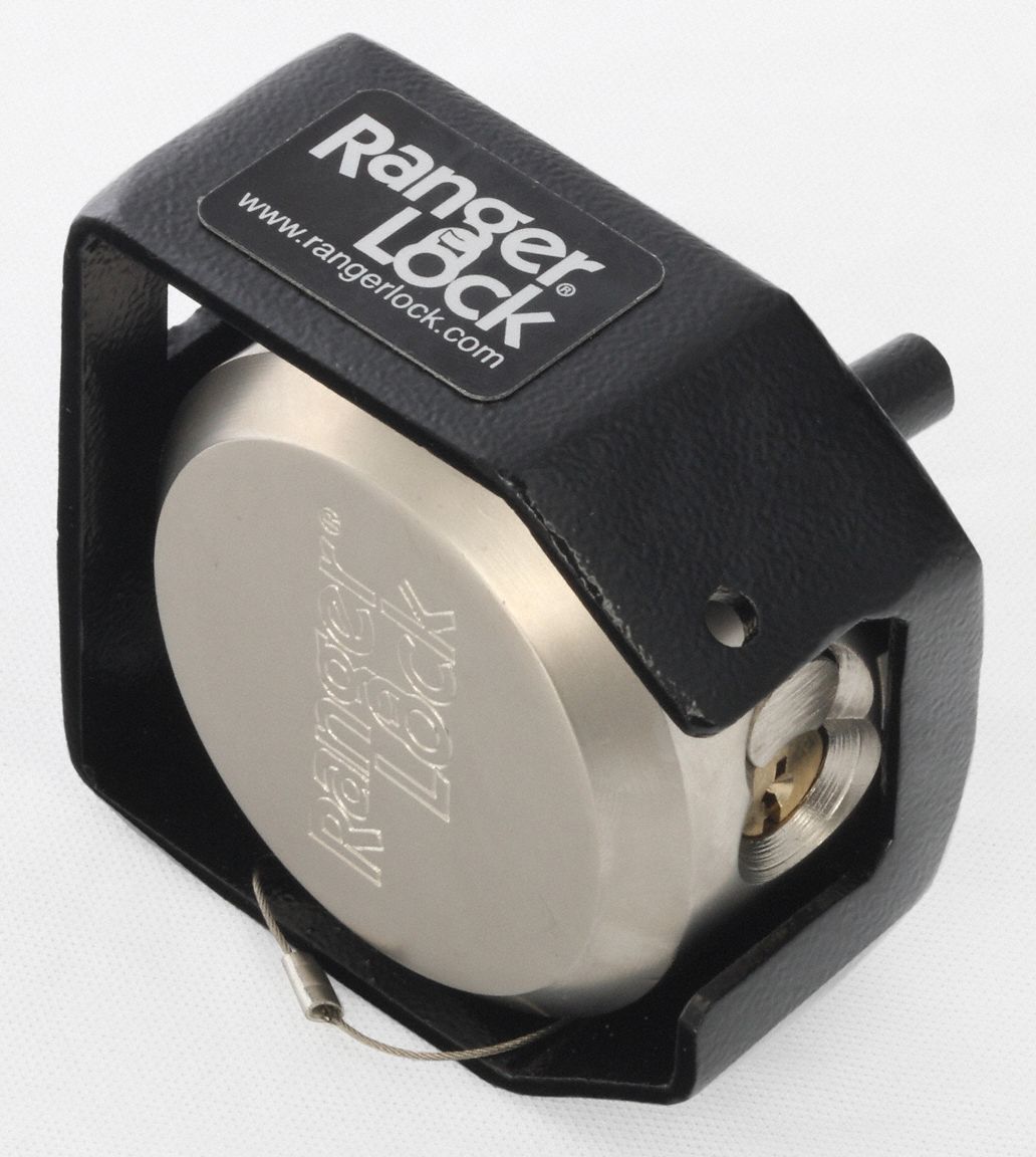 RANGER LOCK Hardened Steel Disc/Hidden Shackle Lock Padlock Guard, 4