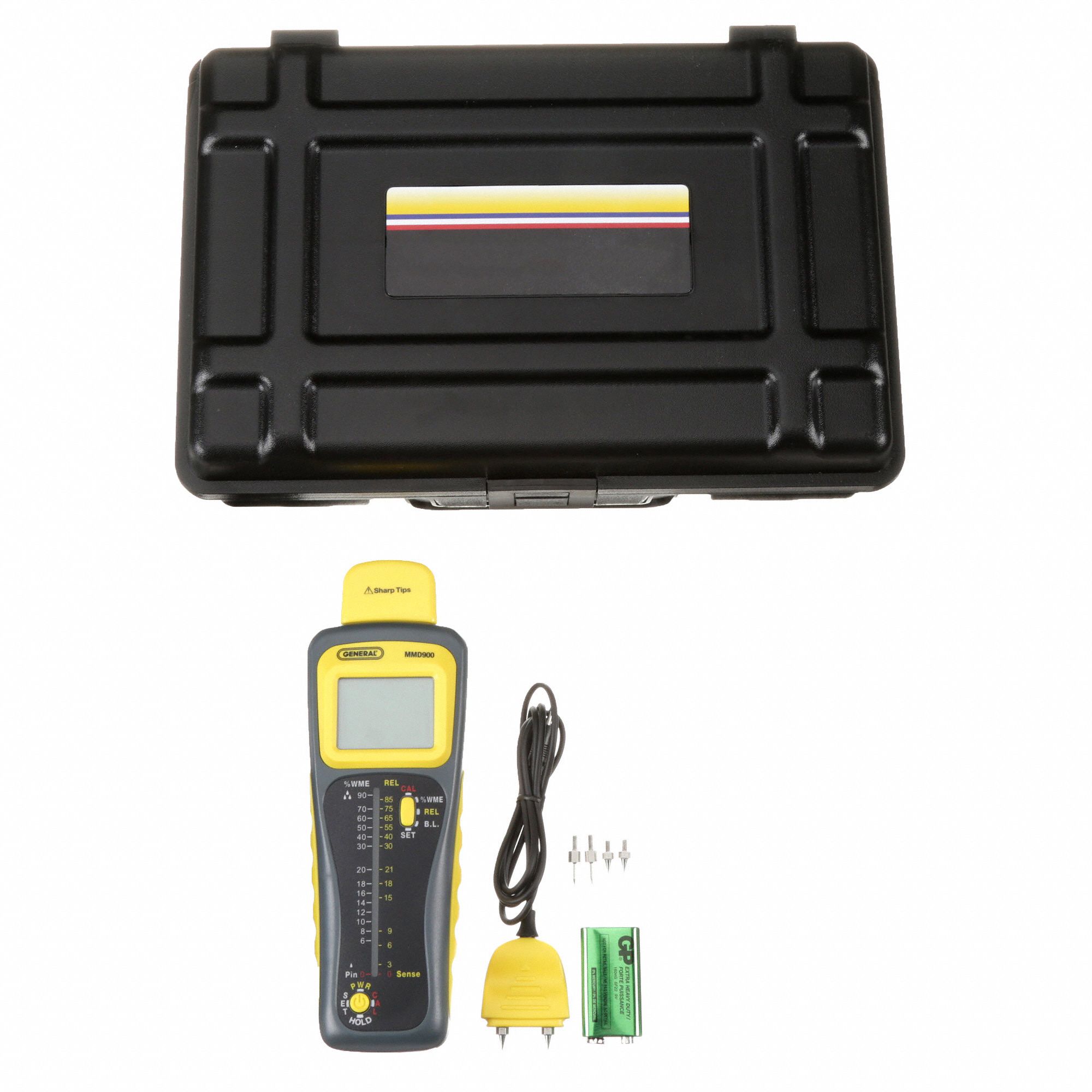 GENERAL Pin/Pinless Deep Sensing Moisture Meter 3.8 ft Cable Lg (Ft