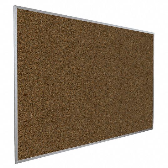 PushPin Bulletin Board, Splash Cork, 48 inH x 48 inW, Blue Grainger