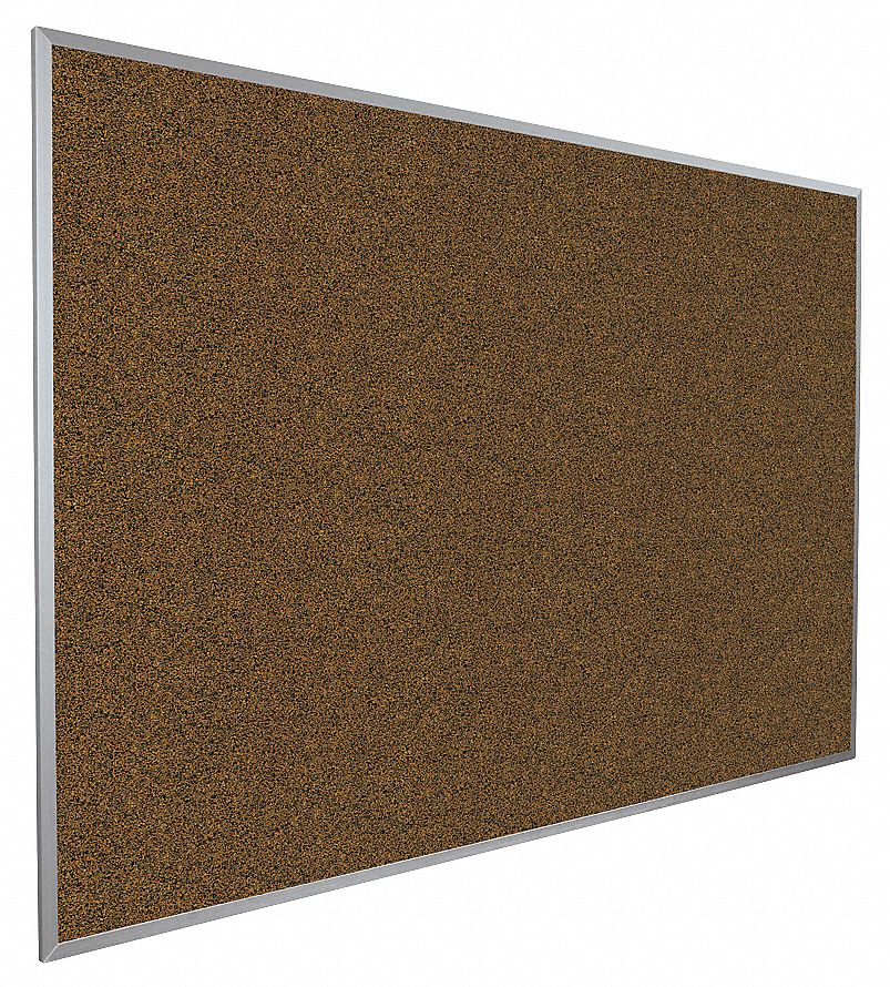 PushPin Bulletin Board, Splash Cork, 48 inH x 144 inW, Blue Grainger