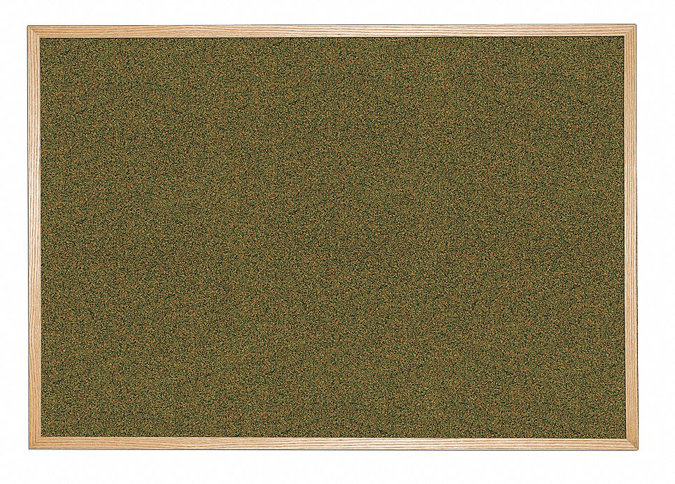 Push Pin Bulletin Board Splash Cork 48 Inh X 120 Inw Green Grainger