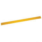 WARNING STAKE, POLYESTER, 3¾ IN, STRAIGHT POST END, YELLOW, REFLECTIVE STRIPING