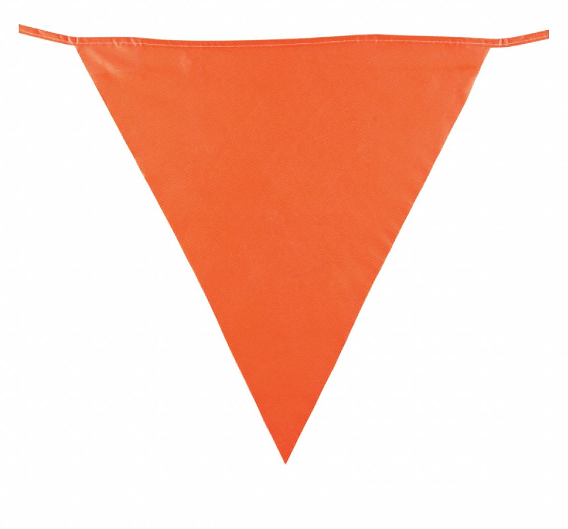 15Y404 - Pennants Fluorescent Orange 113-1/2 ft.