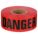 BARRICADE TAPE, 1,000 FT L, 3 IN W, DANGER LEGEND, POLYETHYLENE, RED