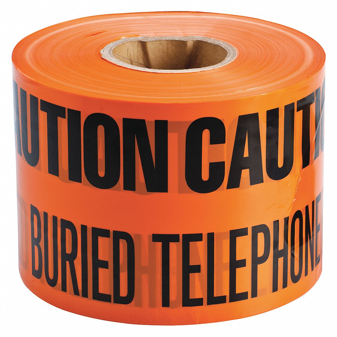 BRADY Underground Warning Tape, Orange, 6 in x 1,000 ft, Caution Buried