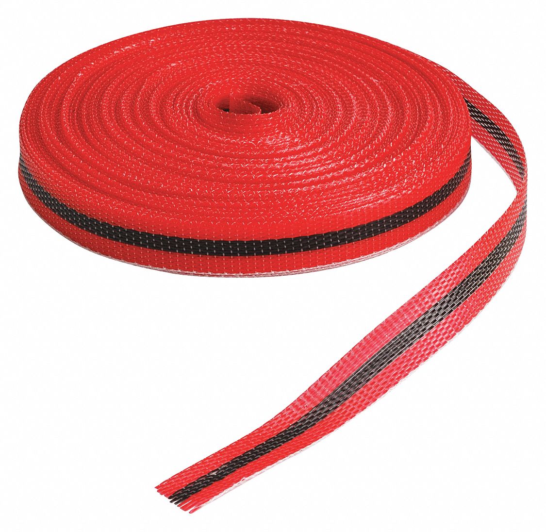 RUBAN 3/4PO NOIR/ROUGE WOVEN