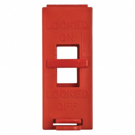 BRADY Wall Switch Lockout, Red, 9/32 in Padlock Shackle Max. Dia