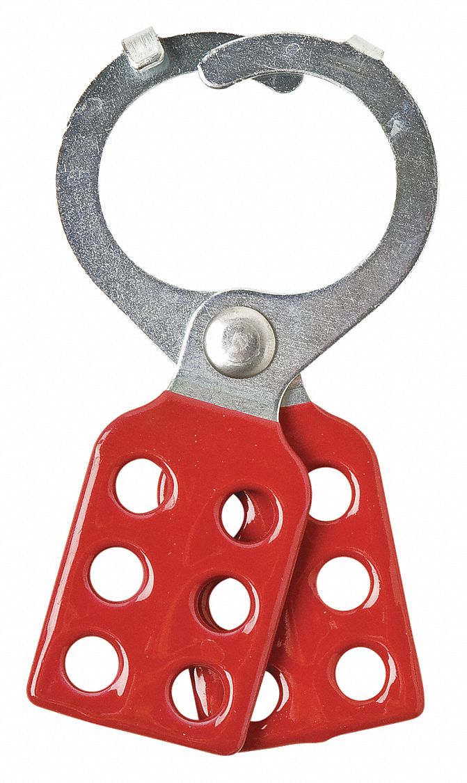 BRADY Lockout Hasp, ScissorAction Lockout Hasp Style, Steel 15Y530