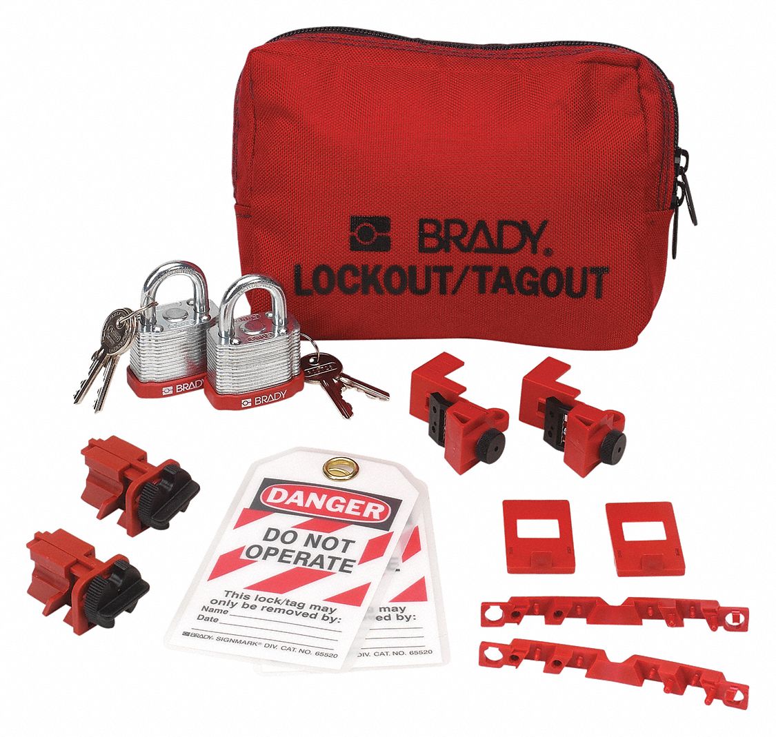 BRADY, Keyed Different Padlocks, For 120/277V Volt, Portable Lockout