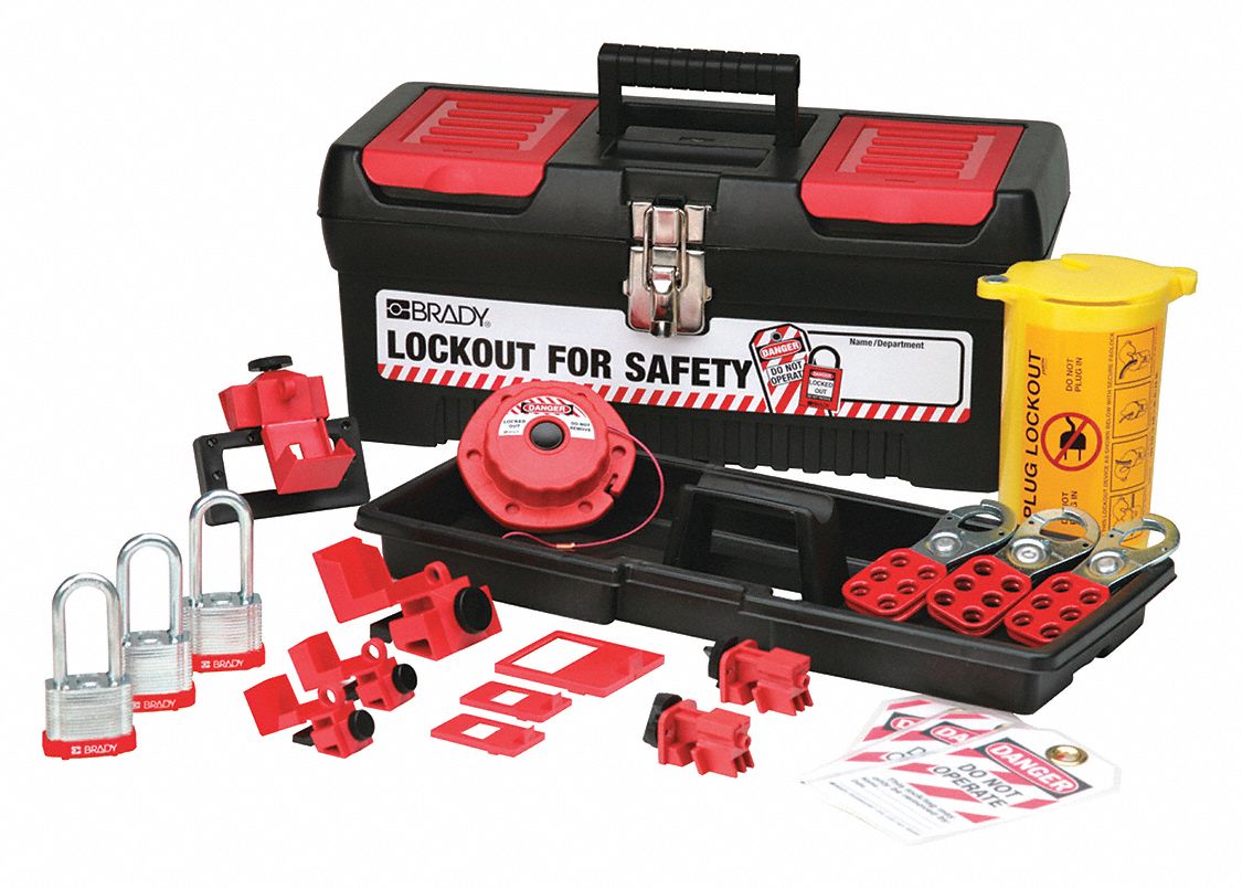 1 Kit Brady 65289 Lockout Tool Box w/Components 