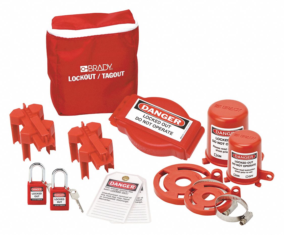 BRADY, Keyed Different Padlocks, 99680, Portable Lockout Kit 15Y582