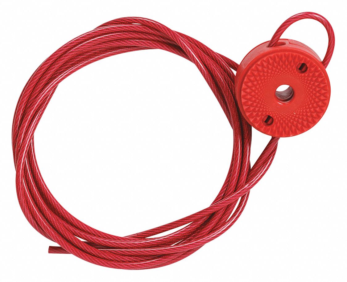 BRADY, 8 ft Cable Lg, Steel, Cable Lockout - 15Y666|51395 - Grainger