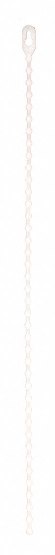Tie: 8 in Lg, Plastic, Natural, 100 PK