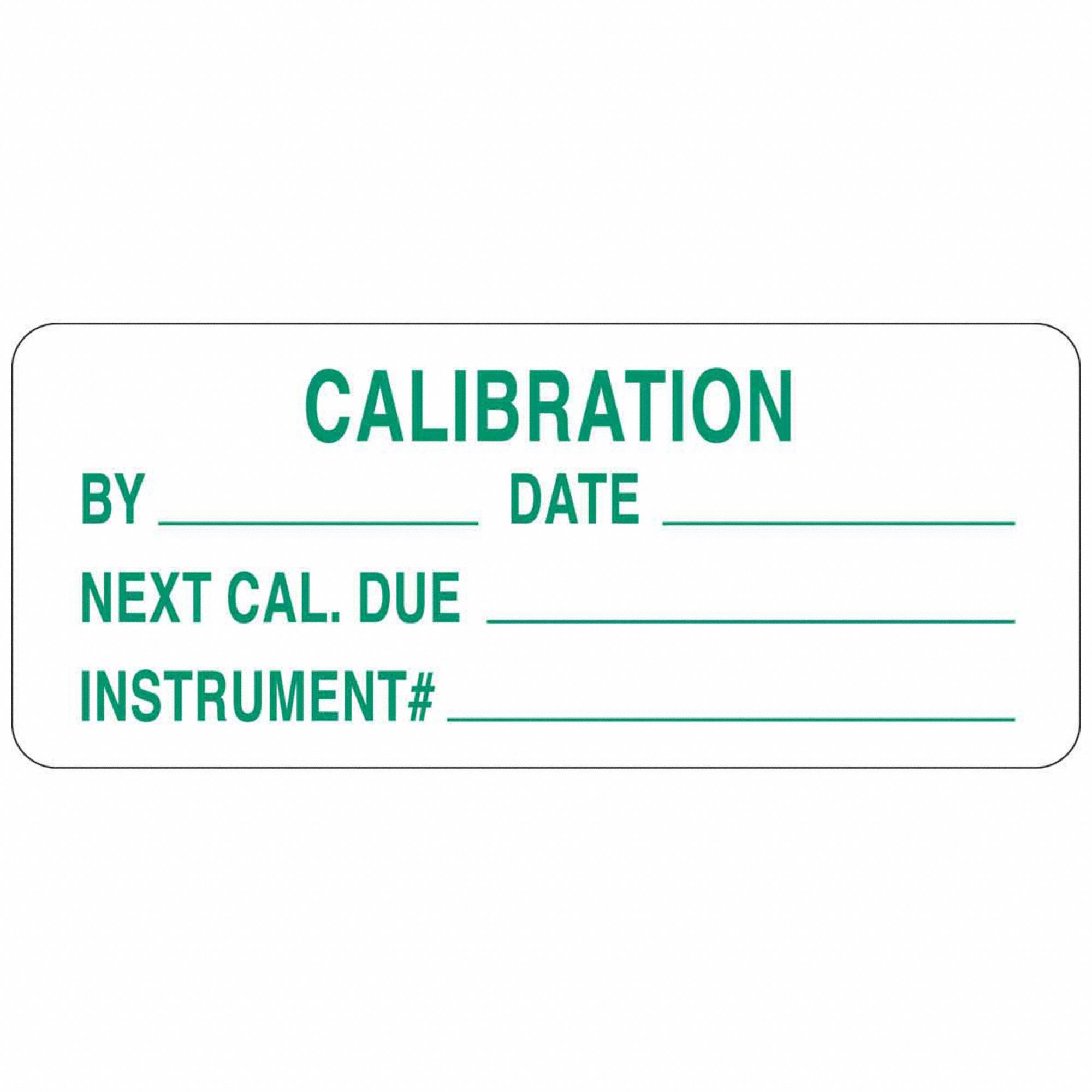 Inspection Label: 1 1/2 in Wd, 5/8 in Ht, Green, Matte, Polyester, Indoor, English, 364 PK