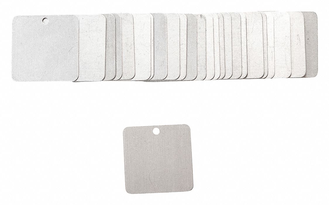 BRADY, Aluminum, Silver, Blank Tags - 15Y743|87643 - Grainger