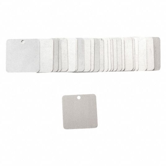 BRADY, Aluminum, Silver, Blank Tags - 15Y742|87631 - Grainger