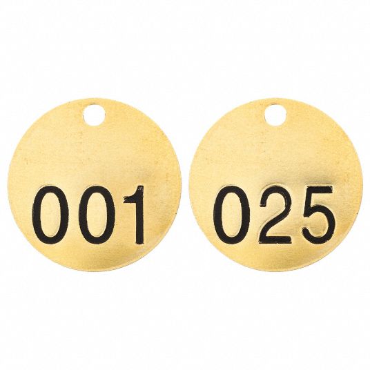 1-1/2 Round Brass tag