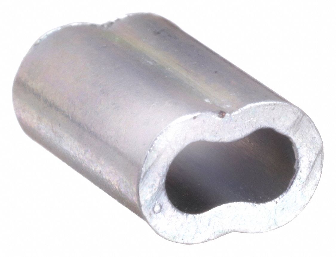 Fastener: Wire Clamp, 0.048 in Wire Dia, 3/8 in Lg, Zinc, Silver, Zinc Plated, 50 PK