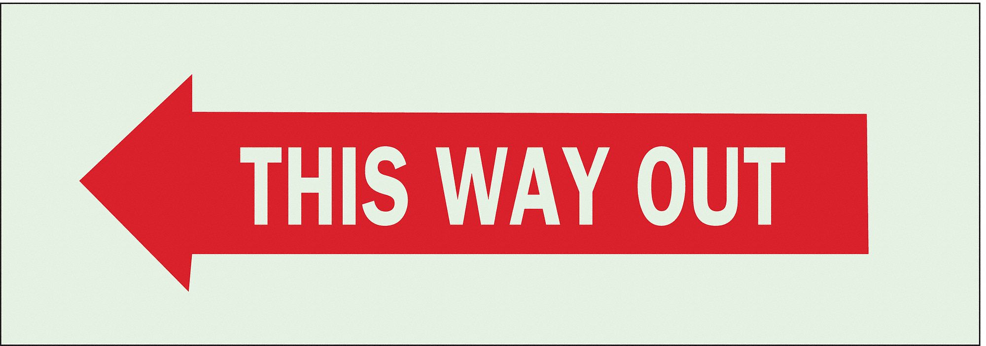 Sign, 3 1/2 in x 10 in, Polyester