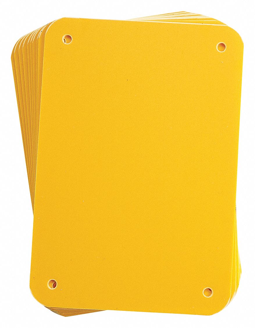 ETIQ-VIERGE PLASTIQ SIGN PANN JAUNE