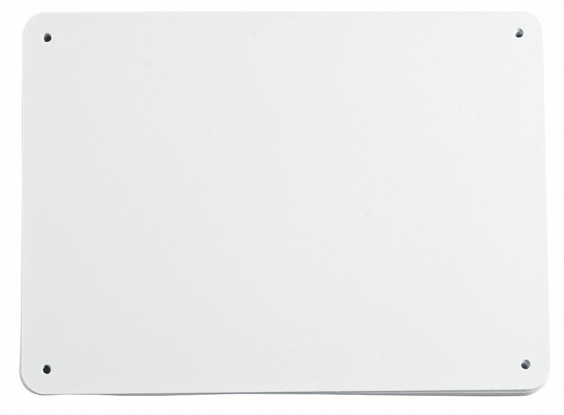 SIGN BLANK, NO LEGEND, NO HEADER, RECTANGLE, 7¼ IN HEIGHT, 10¼ IN WIDTH, ALUMINUM, MOUNTING HOLES