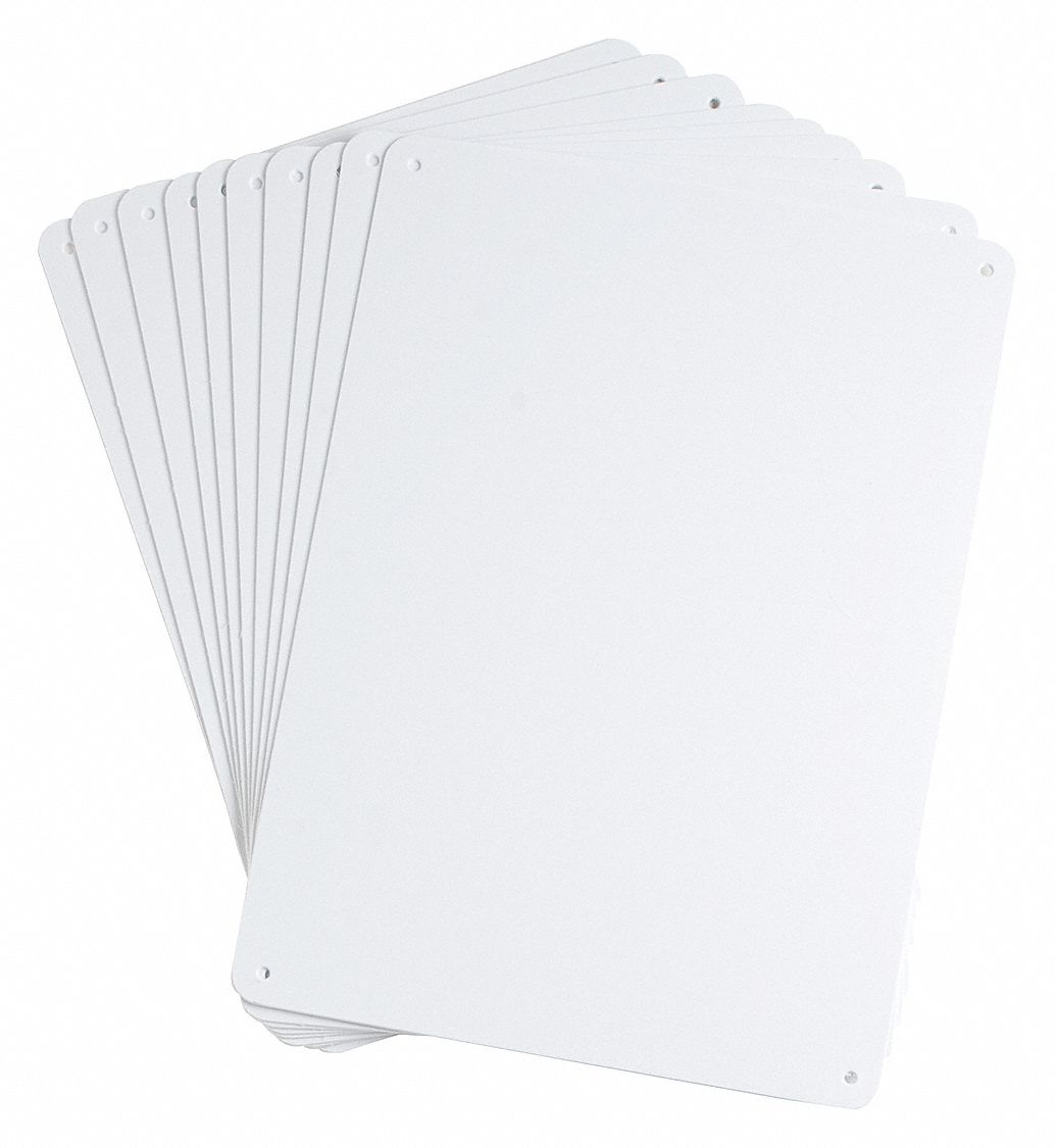 SIGN BLANK, NO LEGEND, NO HEADER, RECTANGLE, 7 IN HEIGHT, 10 IN WIDTH, ACRYLIC, SURFACE MOUNT, CLEAR