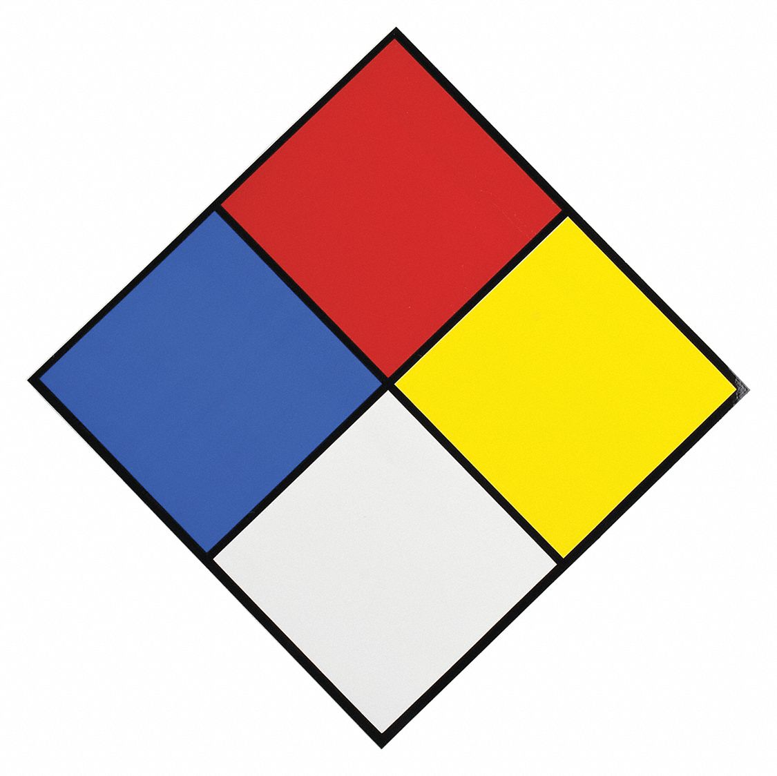 BRADY NFPA Sign NFPA Diamond Picto, Vinyl, 7 1/2 in Ht, 7 1/2 in Wd