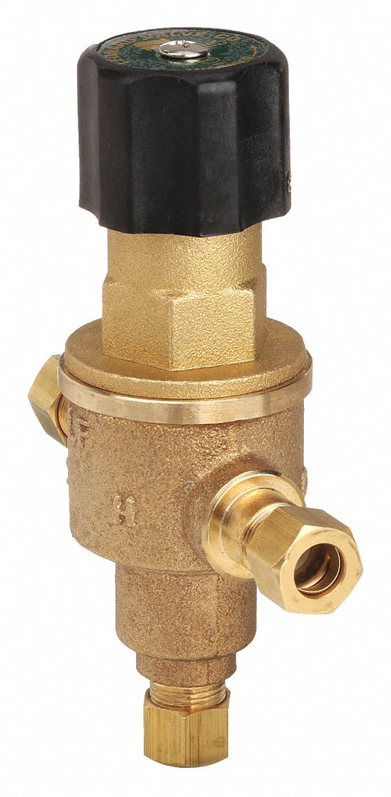 THERMOSTATIC MIXING VALVE: ⅜ IN INLET CONNECTION SIZE, ⅜ IN OUTLET CONNECTION SIZE