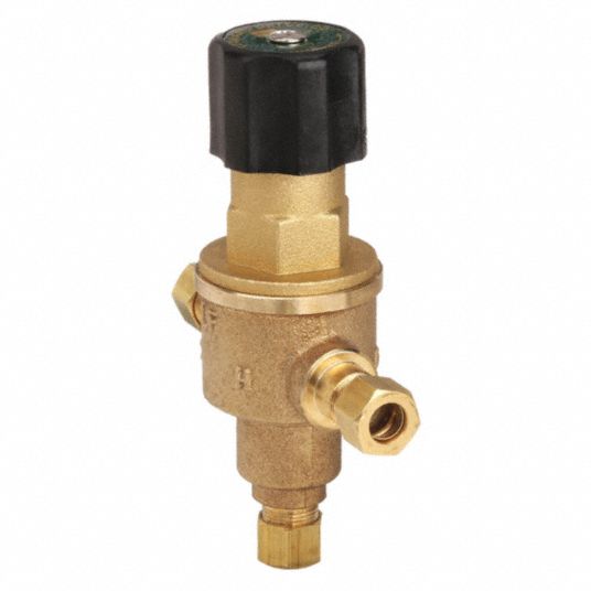 LEONARD VALVE, 3/8 in Inlet Connection Size, 3/8 in Outlet