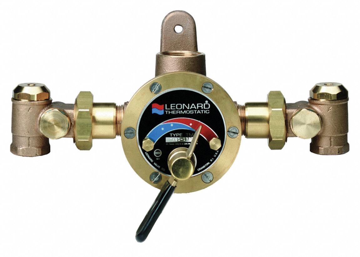 3/4 in FNPT Inlet Type Steam and Water Mixing Valve, Lead Free Rough Bronze, 27 gpm