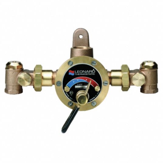 HYDRO MASTER Mechanical Water Mixing Valve, 3/8 Compression Fittings on  inlets and Outlet