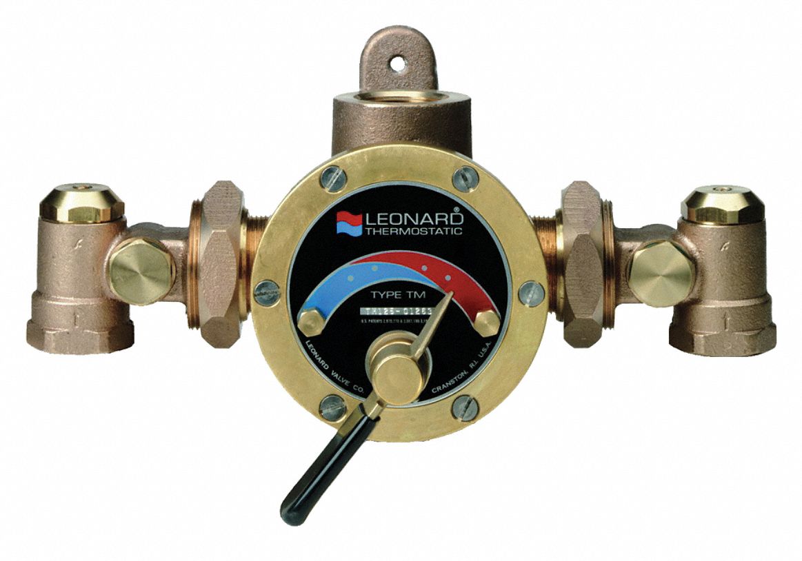 THERMOSTATIC MIXING VALVE: FOR STEAM/WATER MEDIA, 1¼ IN X 1½ IN CONNECTION SIZE