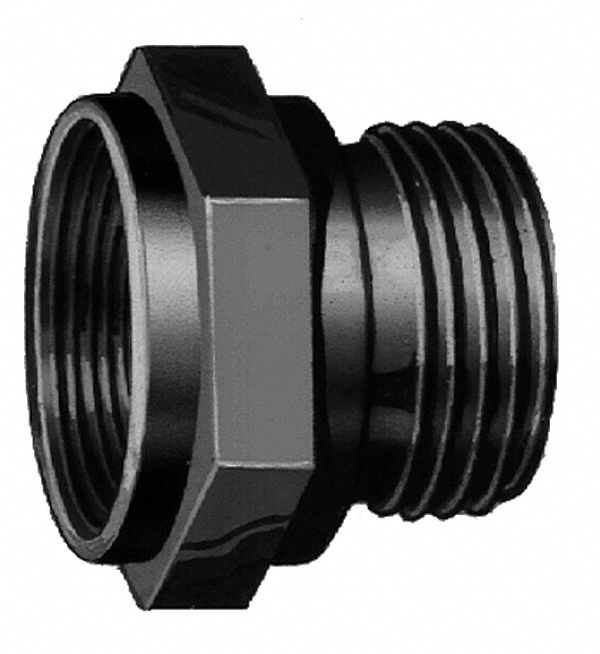 Fire Hose Adapter: NPT x NH, Female x Male, 1-1/2 in x 1-1/2 in Fitting Size, Straight, Rigid, Hex