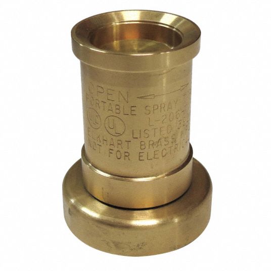 ELKHART BRASS Fire Hose Nozzle, 11/2" Inlet Size, NH Thread Type, 95