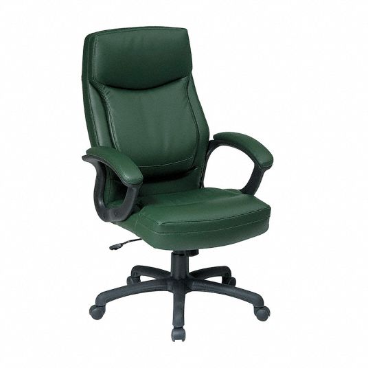 Office Star Executive Chair, Green Leather Office Chair