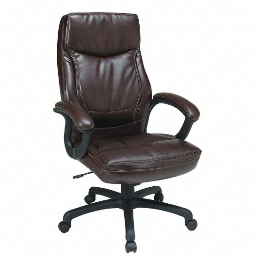 OFFICE STAR, Fixed Arm, Brown, Executive Chair 15Z277EC6582EC9