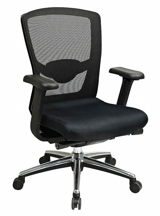 Office Star Black Mesh Desk Chair 21 Back Height Arm Style
