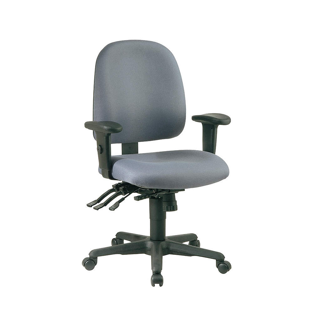 Office Star Gray Fabric Desk Chair 19 Back Height Arm Style 2