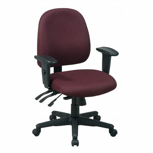 OFFICE STAR Adj Arm Burgundy Desk Chair 15Z324 43808 227