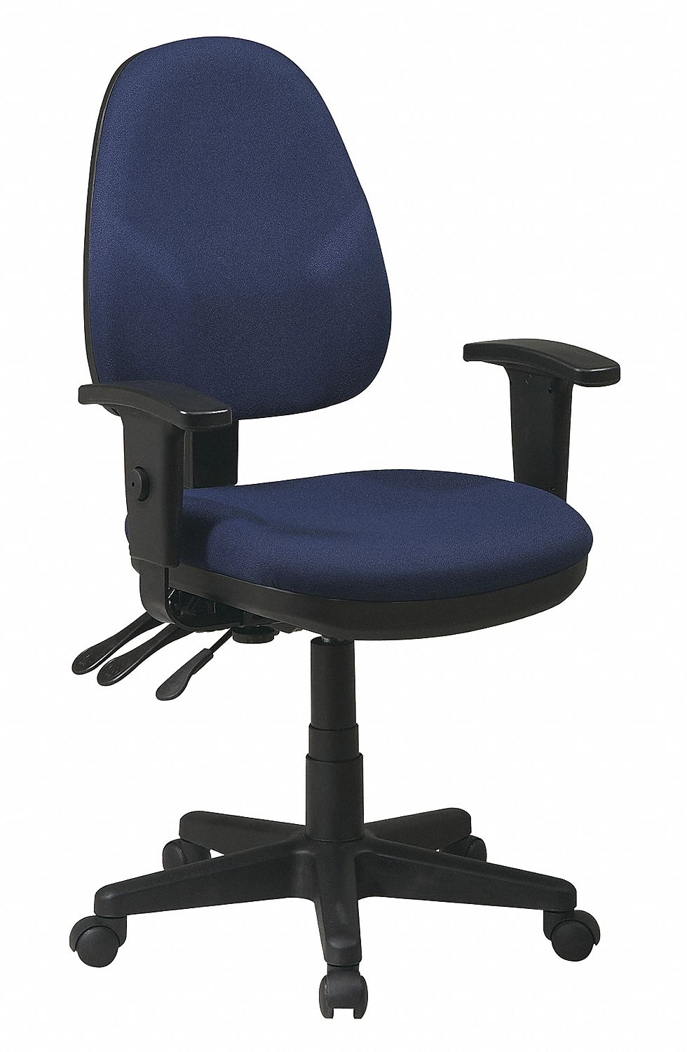 OFFICE STAR, Adj Arm, Navy Blue, Desk Chair - 15Z363|36427-225 - Grainger