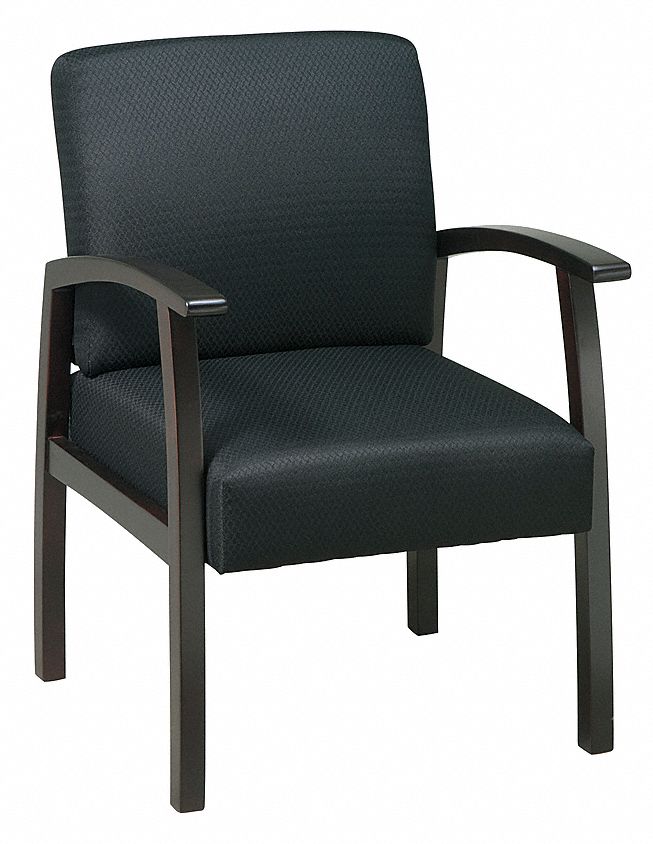 OFFICE STAR Work Smart Deluxe Guest Chair,Black   Reception Area Furniture   15Z453|WD1358 363