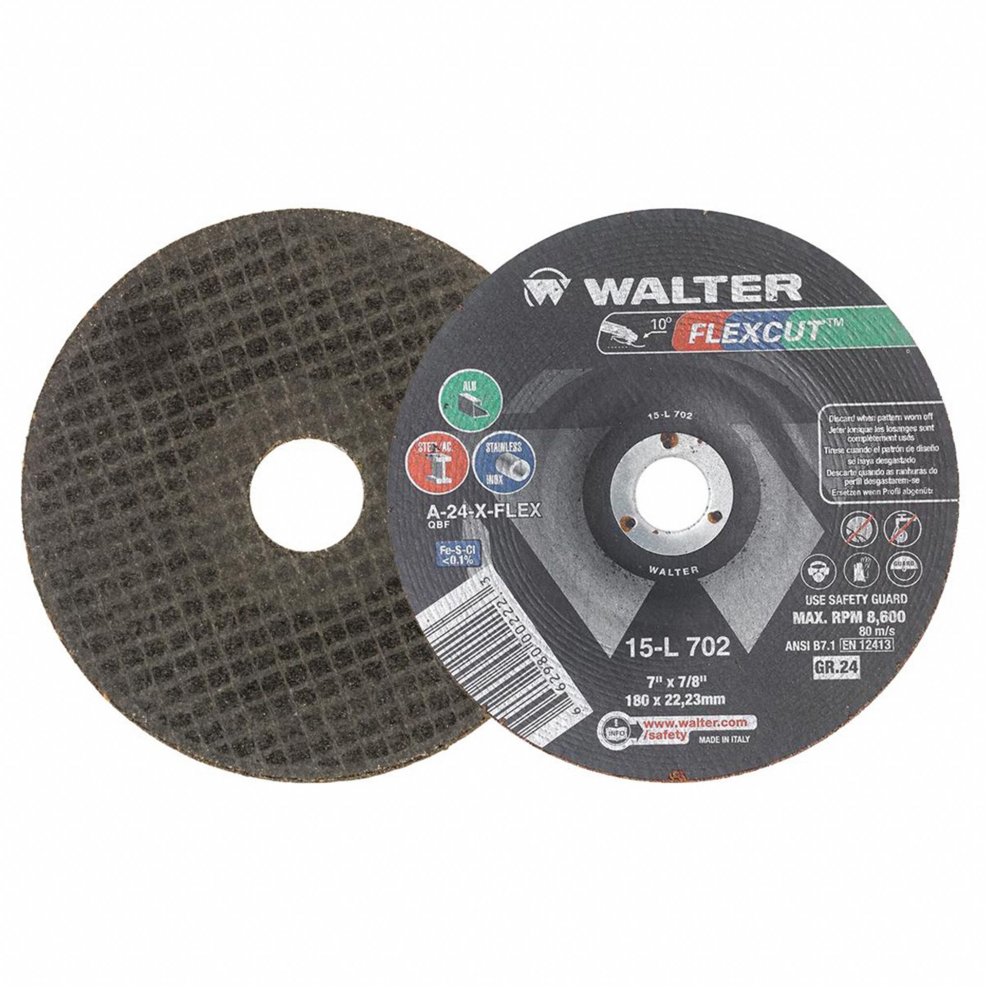 Flex Grinding Wheel,  7 x 7/8,  24 Grit