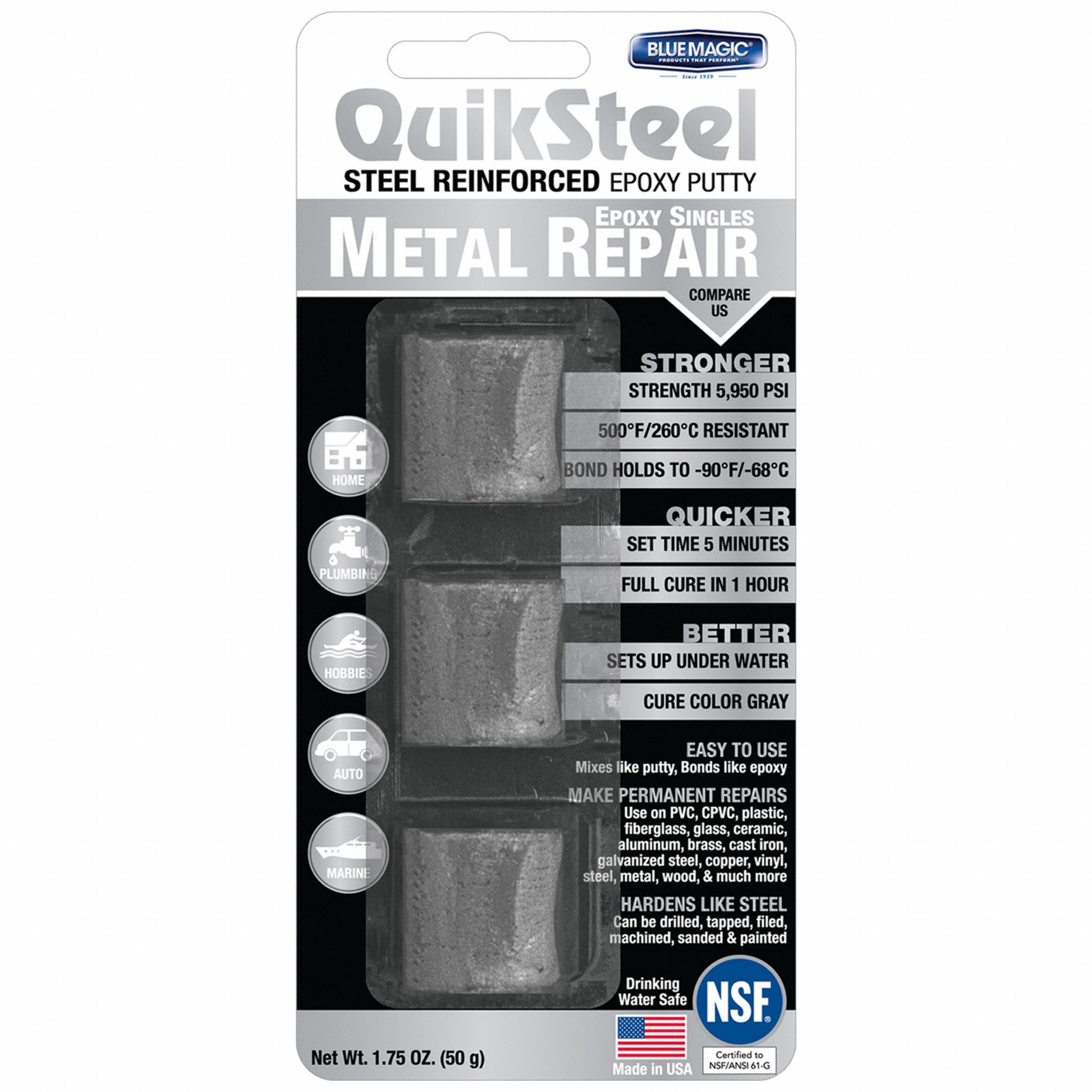 Putty Quiksteel Epoxy Putty 1 oz