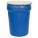 TRANSPORT DRUM, HDPE, 30 GAL, LEVER LOCK RING, UNLINED/NO INTERIOR COATING, METAL, BLUE