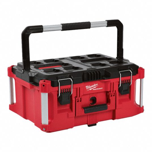 Plastic, Steel, Portable Tool Box, 23 in Overall Width, 10 1/2 in Overall  Depth - Grainger