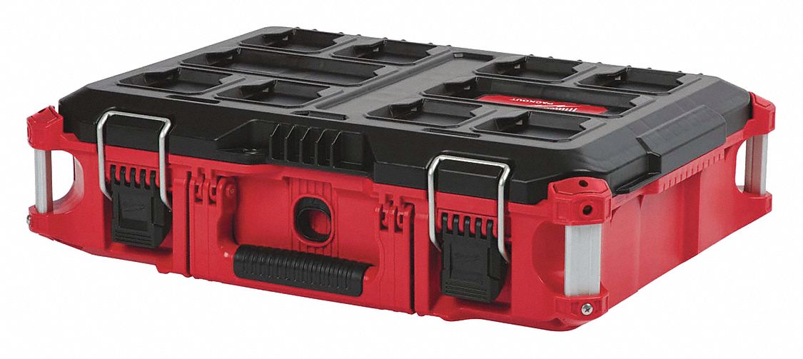 TOOL BOX,S,RED,PLASTIC,100 LBS.