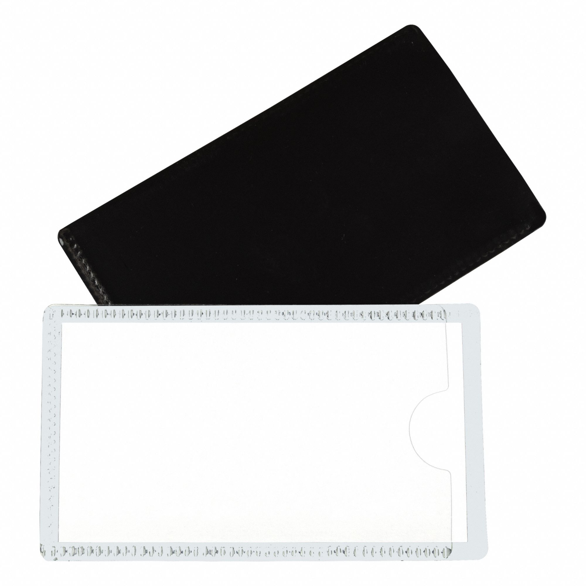 Label Holder: Magnetic, Polypropylene, Clear/White, 2 in Compatible Sheet Ht