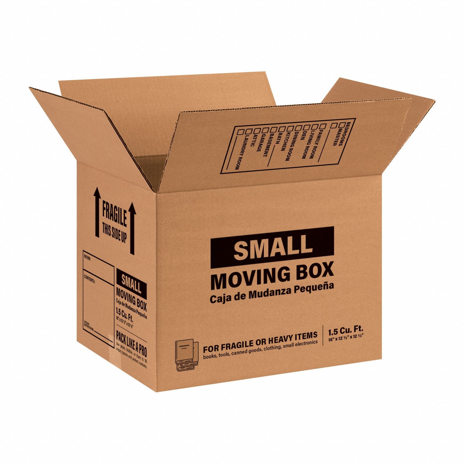 16 in x 12 in x 12 in, 32 ECT, Printed Moving Boxes - 408JZ4|161212MB ...