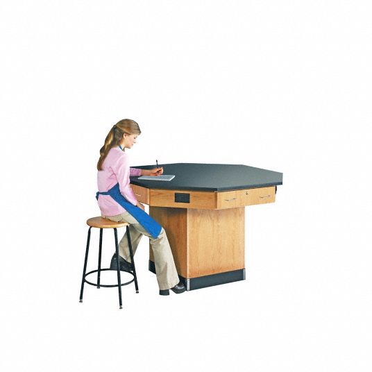 5 1/4 ft Overall Wd, 36 in Overall Ht, Octagon Workstation - 821AE2 ...